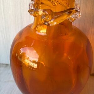 Pilgrim Amber Glass Vase